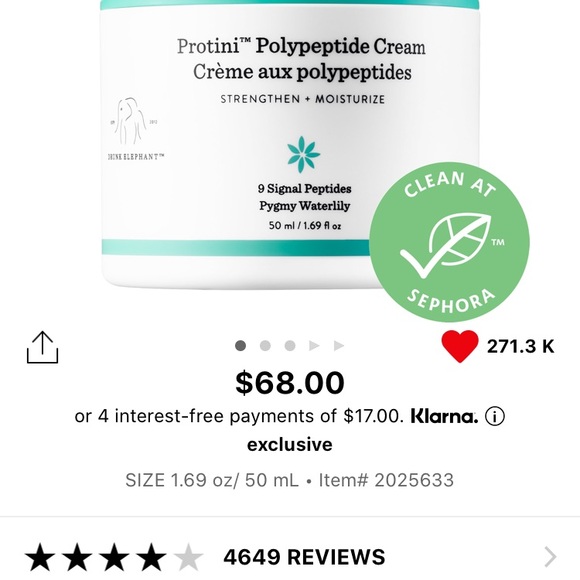 Drunk elephant protini moisturizer - Picture 4 of 6